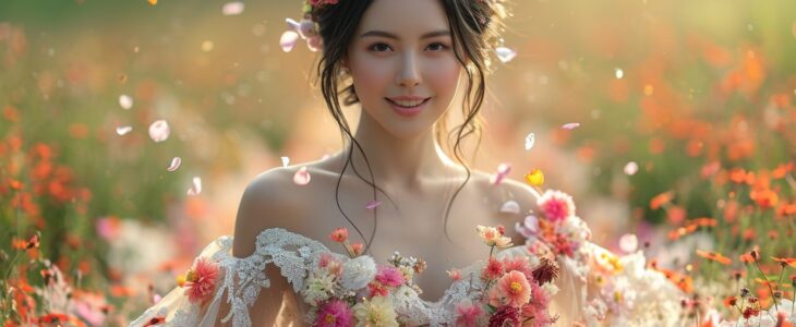 Découverte des plus belles robes de mariage fleuries à travers l’objectif