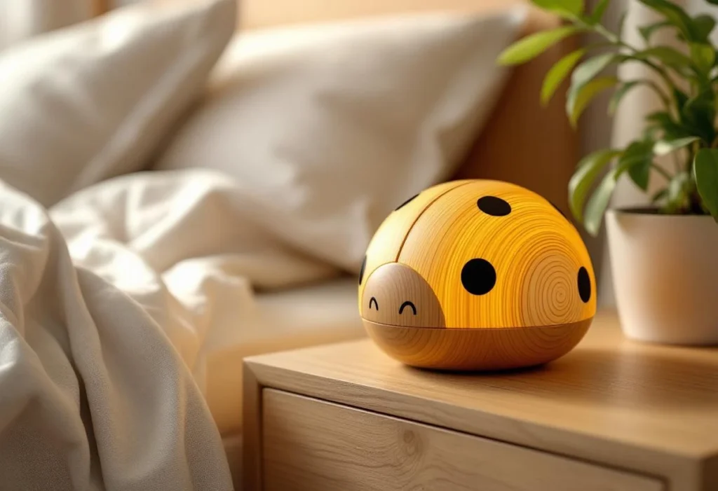 Un sommeil paisible assuré avec la veilleuse coccinelle bamboo de 26 cm