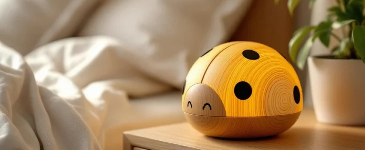 Un sommeil paisible assuré avec la veilleuse coccinelle bamboo de 26 cm