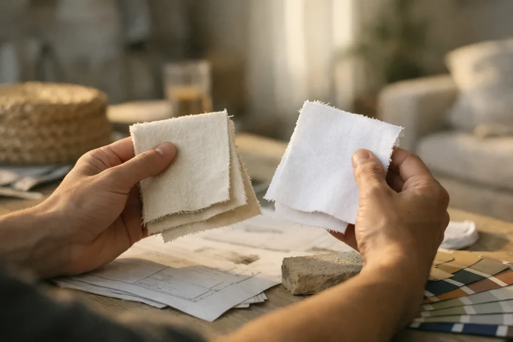 Le blanc cassé supporte mieux le soleil du Sud que le blanc optique