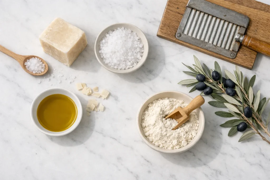 Le savon de Marseille véritable ne contient que quatre ingrédients