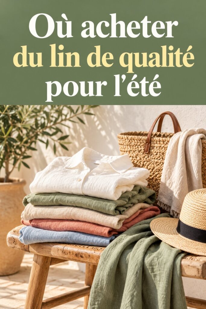 Vêtements en lin colorés exposés dans une boutique à Marseille