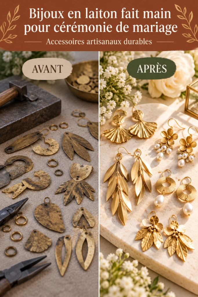 Bijoux artisanaux en laiton pour votre mariage
