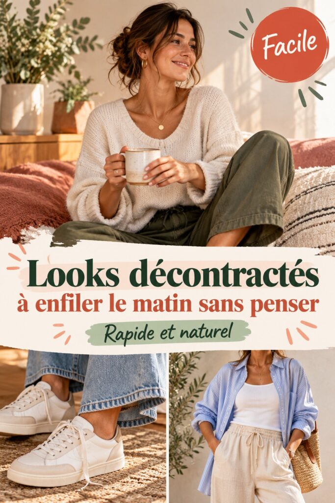 Une sélection de looks décontractés pour le matin à Marseille, mettant en avant la légèreté des tenues.