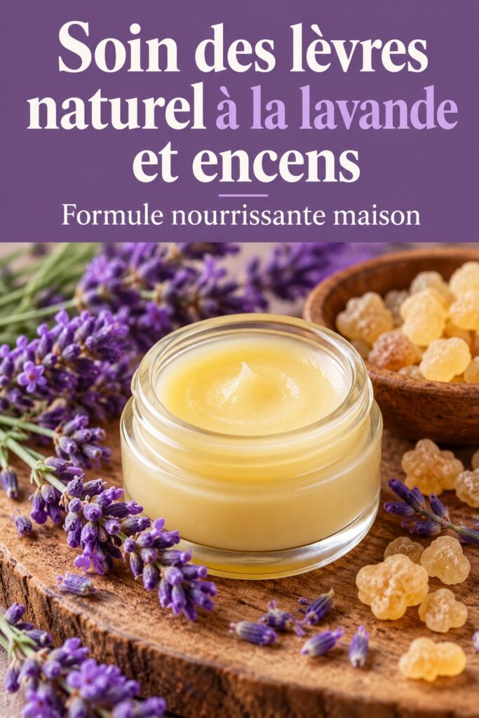 Soin des lèvres naturel à la lavande et à l&rsquo;encens